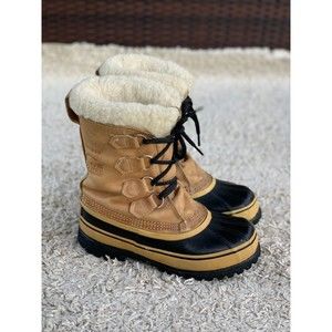 Sorel Tan and Black Winter Boots